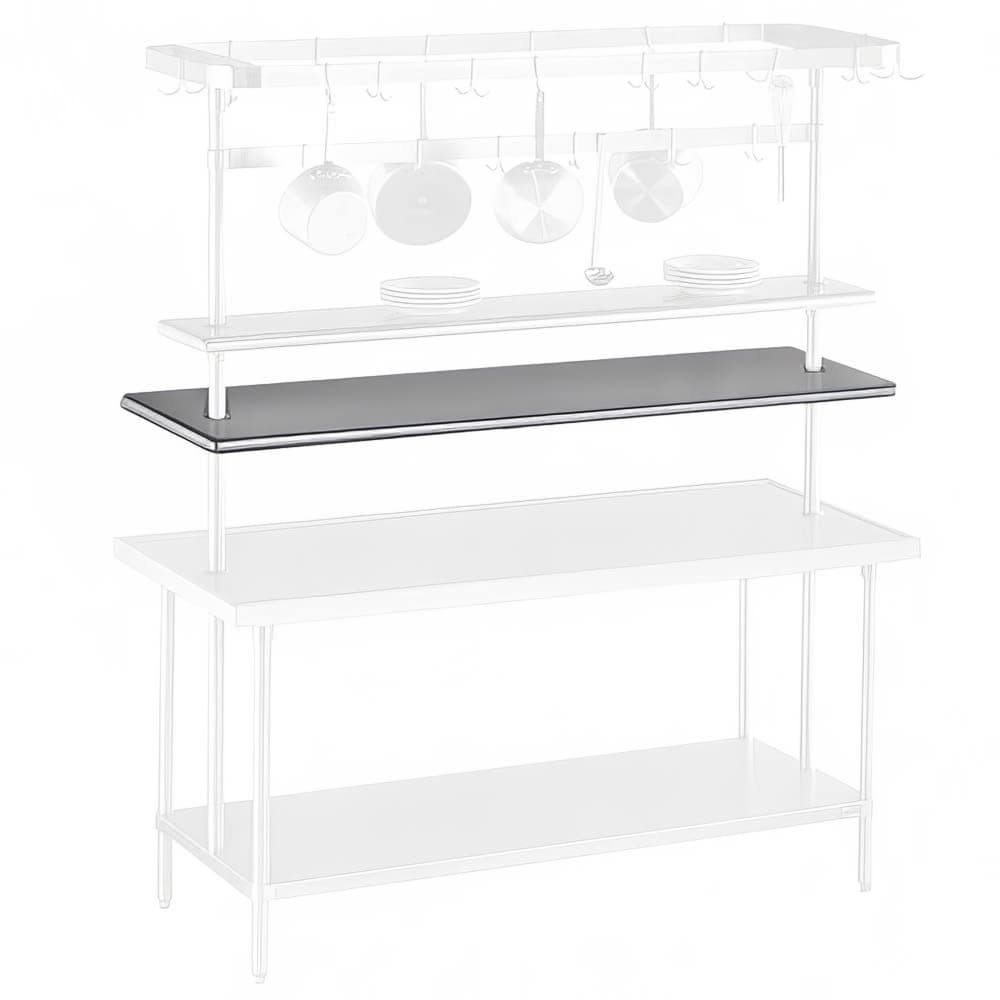 Advance Tabco PT-18-132 132" Table Mount Shelf - 1 Deck, Mid-Mount, 18"L, Stainless