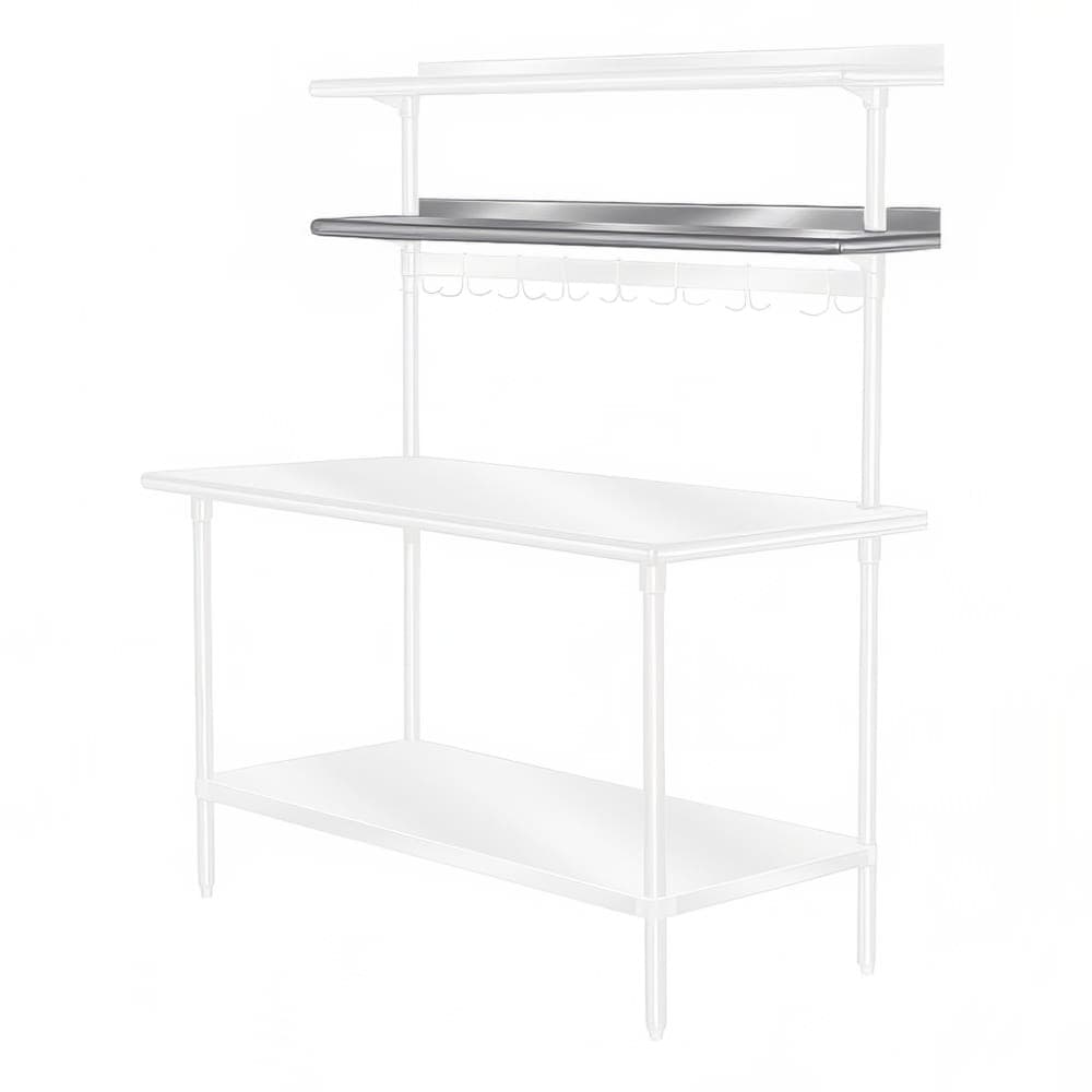 Advance Tabco PT-18R-120 120" Table Mount Shelf - 1 Deck, Rear-Mount, 18"L, Stainless