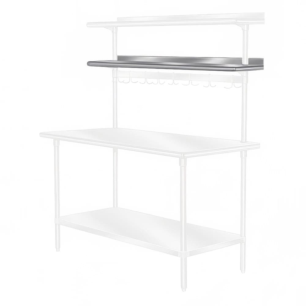 Advance Tabco PT-18R-144 144" Table Mount Shelf - 1 Deck, Rear-Mount, 18"L, Stainless