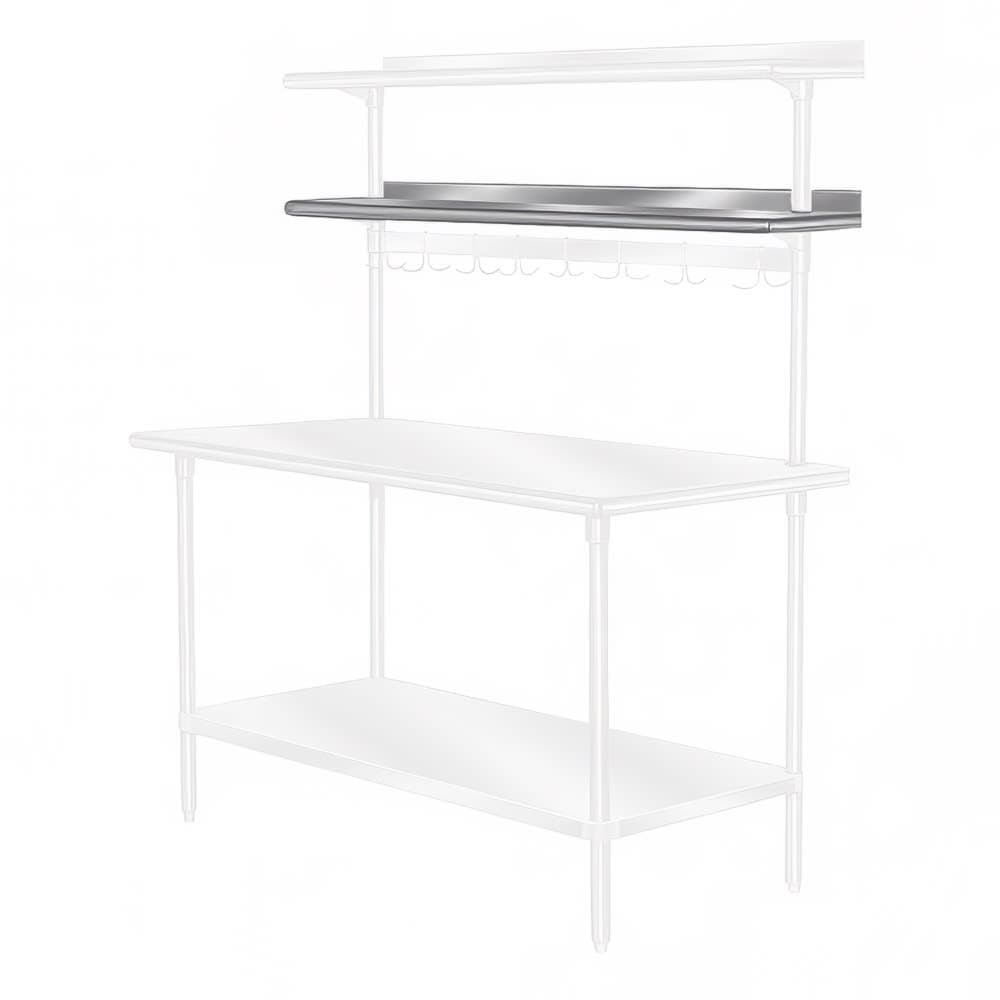Advance Tabco PT-18R-60 60" Table Mount Shelf - 1 Deck, Rear-Mount, 18"L, Stainless