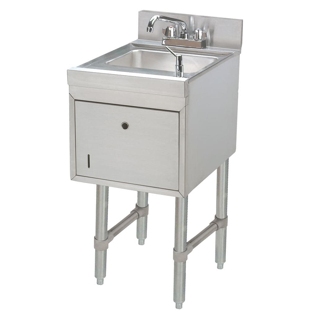 Advance Tabco SC-15-TS 15" 1 Compartment Sink w/ 9"L x 9"W Bowl, 4" Deep