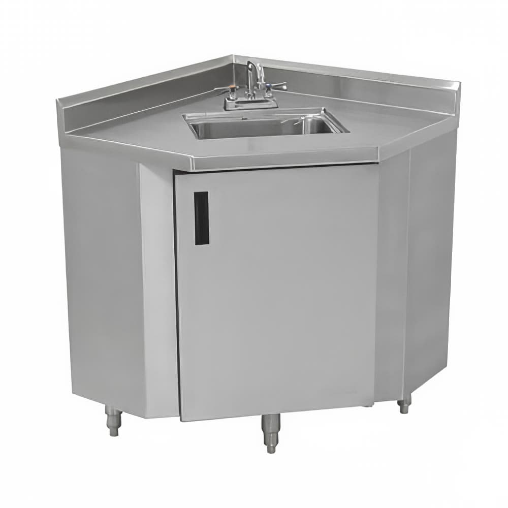 Advance Tabco SHK-1735 Cabinet Base Commercial Hand Sink w/ 14"L x 10"W x 10"D Bowl, Basket Drain