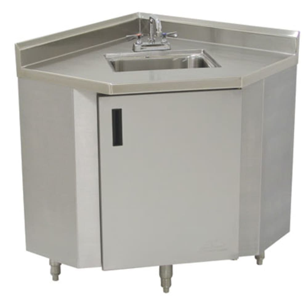 Advance Tabco SHK-2441 Cabinet Base Commercial Hand Sink w/ 16"L x 20"W x 12"D Bowl, Basket Drain