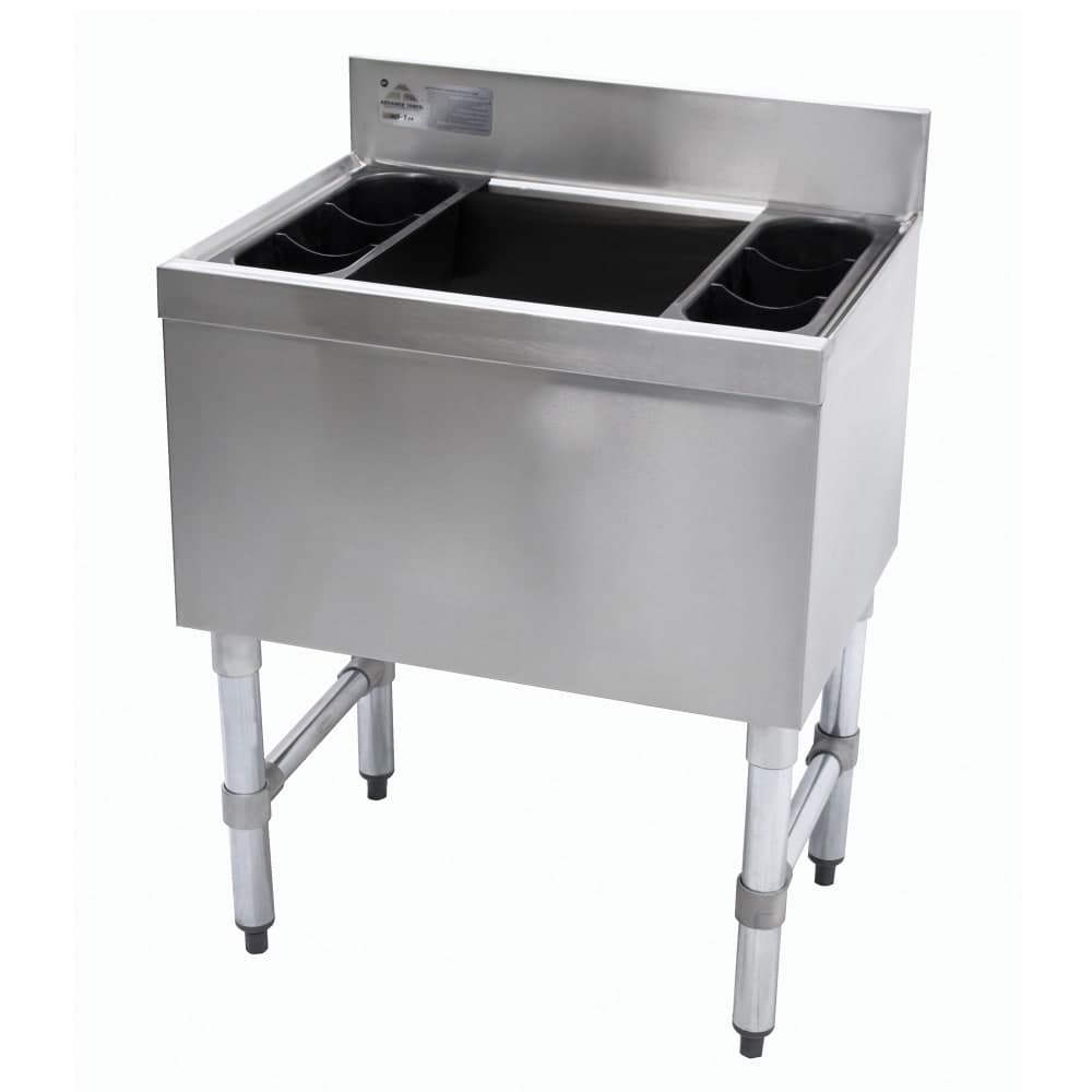 Advance Tabco SLI-12-30-10 30" Underbar Basics™ Cocktail Station w/ 98 lb Ice Bin, Stainless Steel