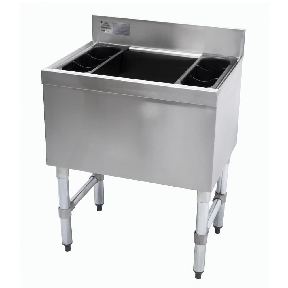 Advance Tabco SLI-12-36-10 36" Underbar Basics™ Cocktail Station w/ 119 lb Ice Bin, Stainless Steel