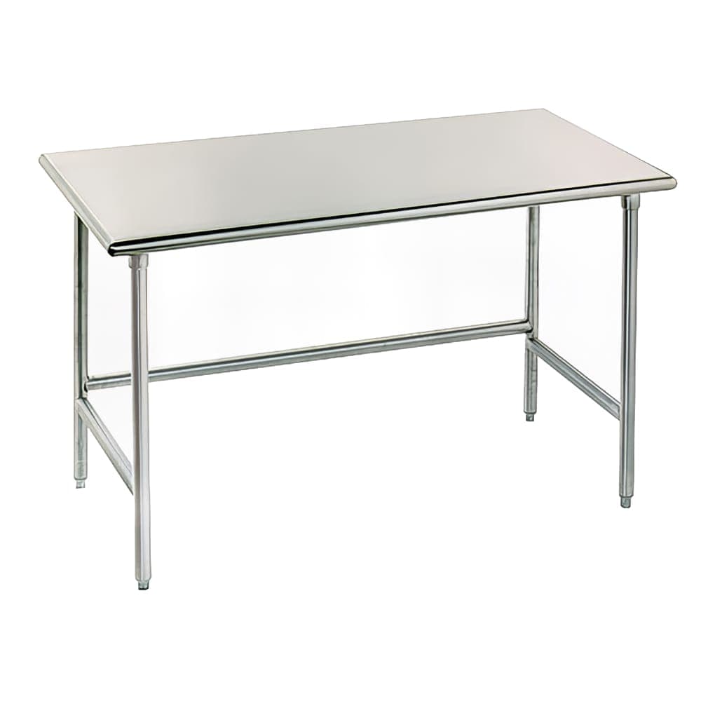 Advance Tabco TAG-244 48" 16 ga Work Table w/ 430 Series Stainless Flat Top