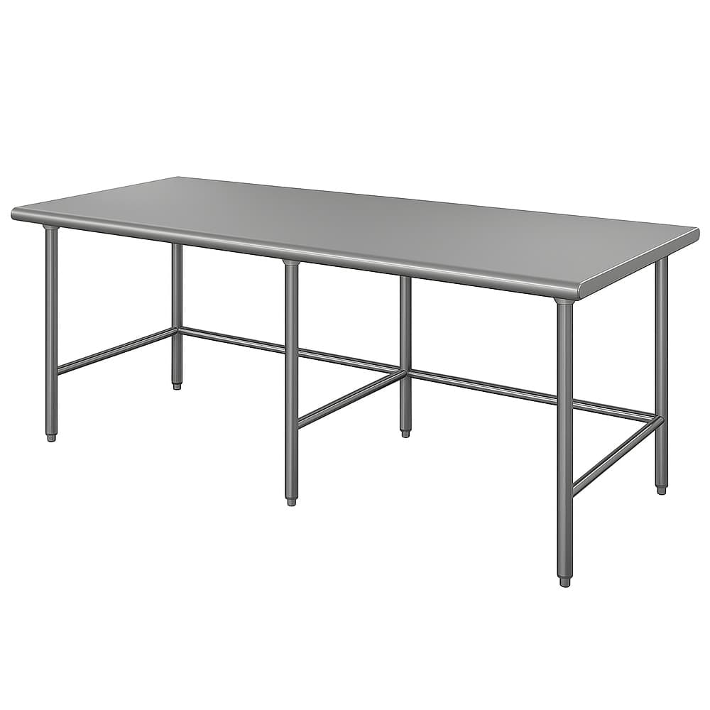 Advance Tabco TAG-3010 120" 16 ga Work Table w/ 430 Series Stainless Flat Top