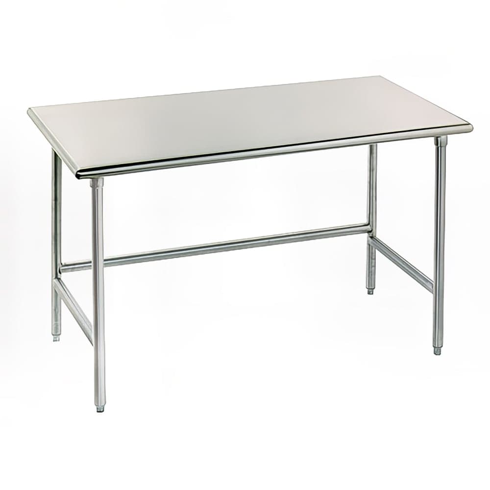 Advance Tabco TAG-366 72" 16 ga Work Table w/ 430 Series Stainless Flat Top