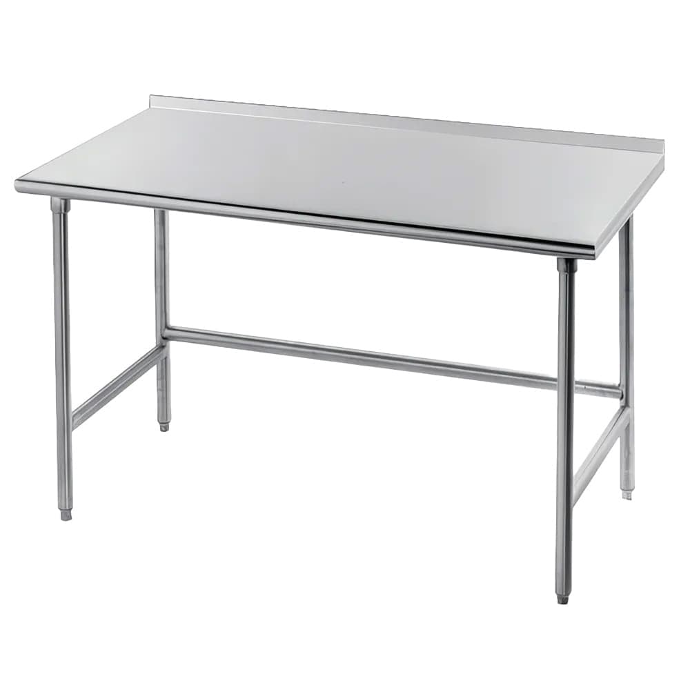 Advance Tabco TFAG-245 60" 16 ga Work Table w/ 430 Series Stainless Top, 1 1/2" Backsplash