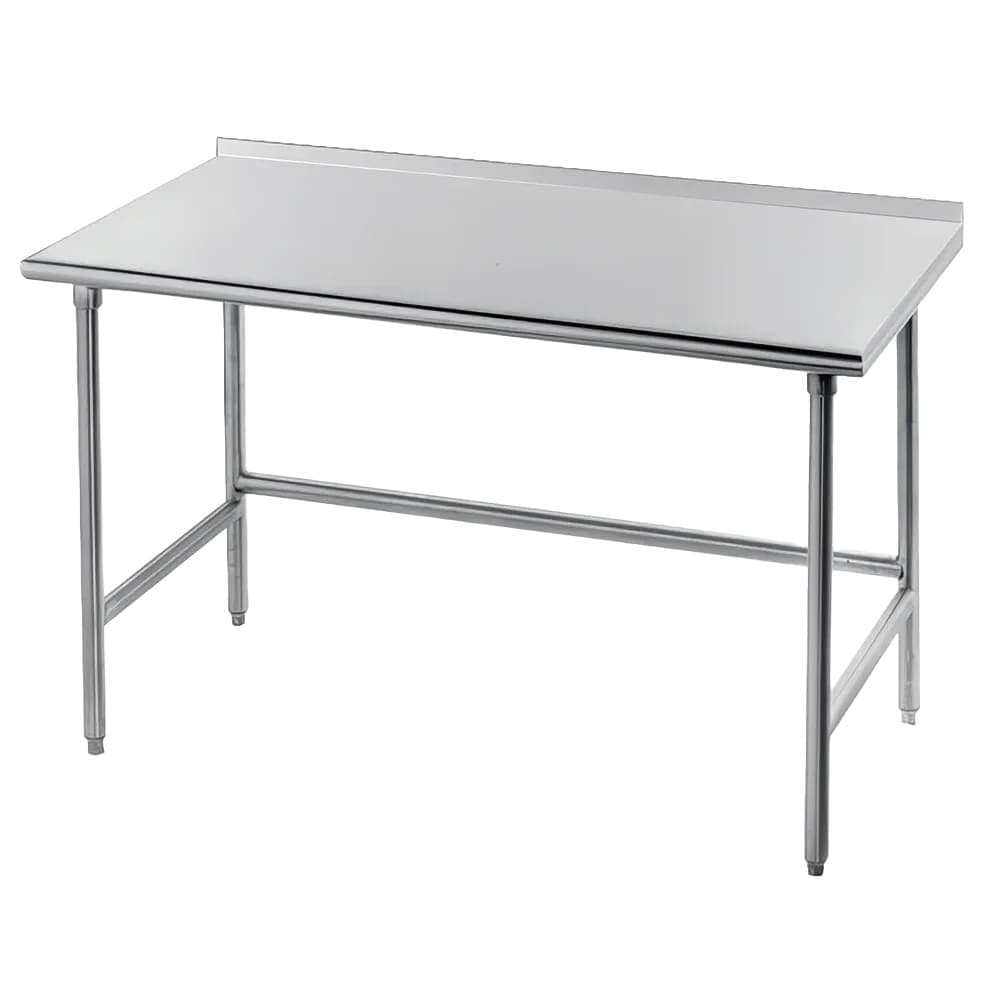 Advance Tabco TFAG-304 48" 16 ga Work Table w/ 430 Series Stainless Top, 1 1/2" Backsplash