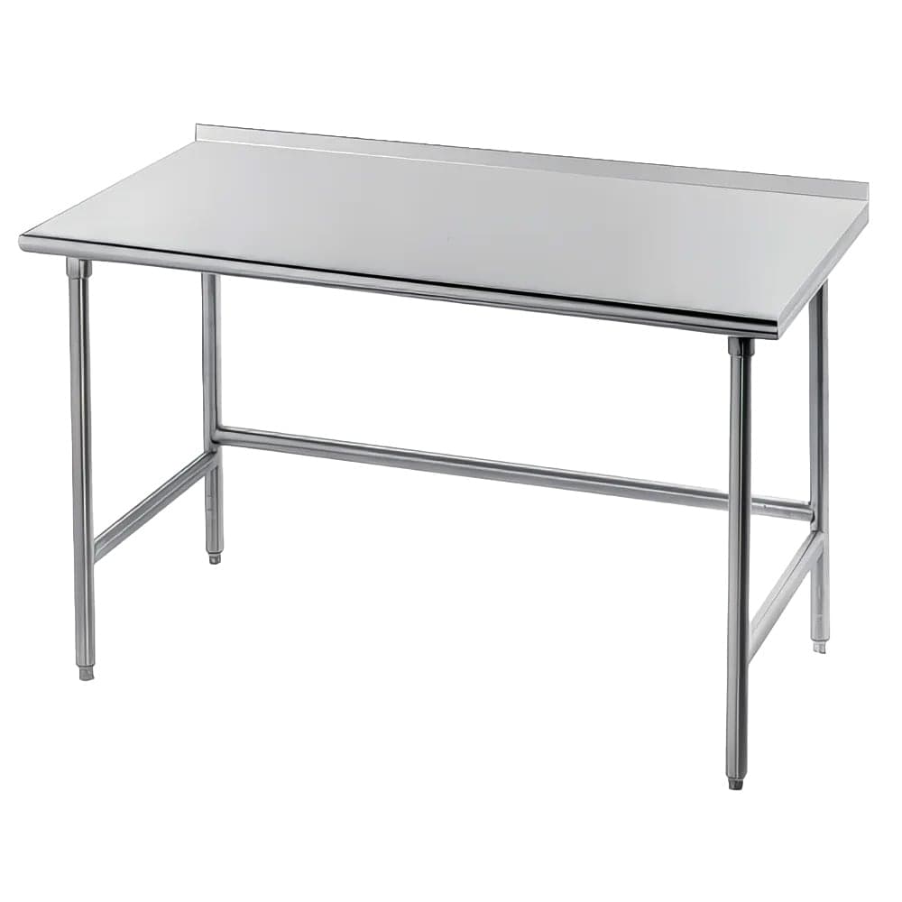 Advance Tabco TFAG-365 60" 16 ga Work Table w/ 430 Series Stainless Top, 1 1/2" Backsplash