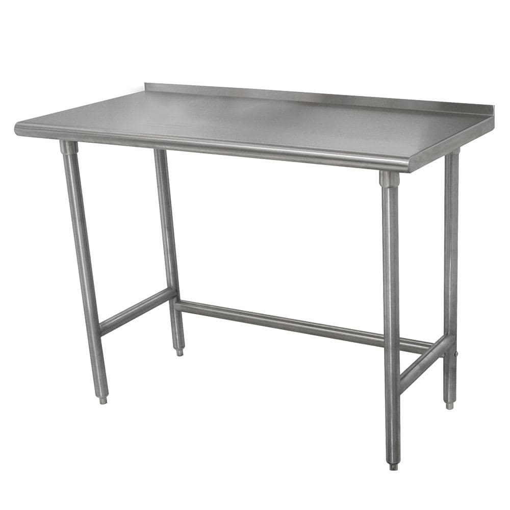 Advance Tabco TFLAG-306-X 72" 16 ga Work Table w/ 430 Series Stainless Top, 1 1/2" Backsplash