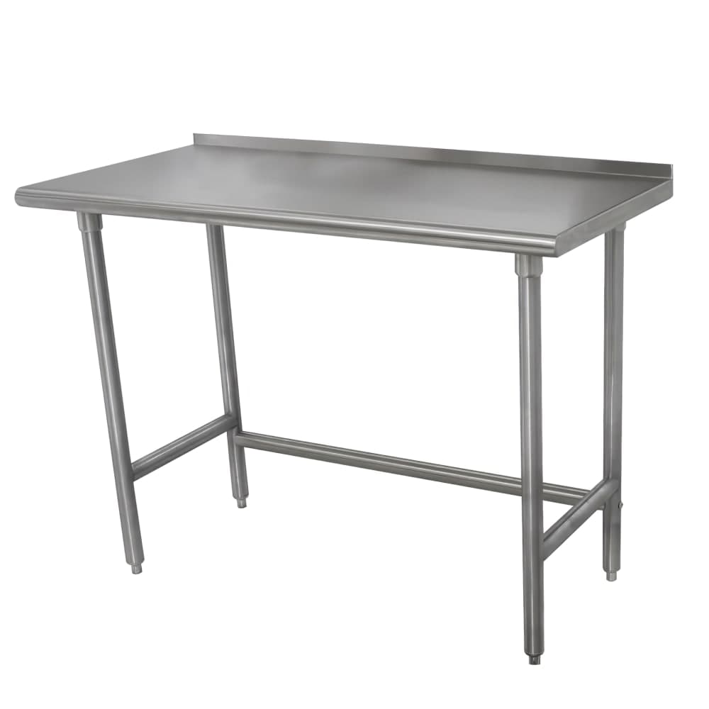 Advance Tabco TFLAG-364-X 48" 16 ga Work Table w/ 430 Series Stainless Top, 1 1/2" Backsplash