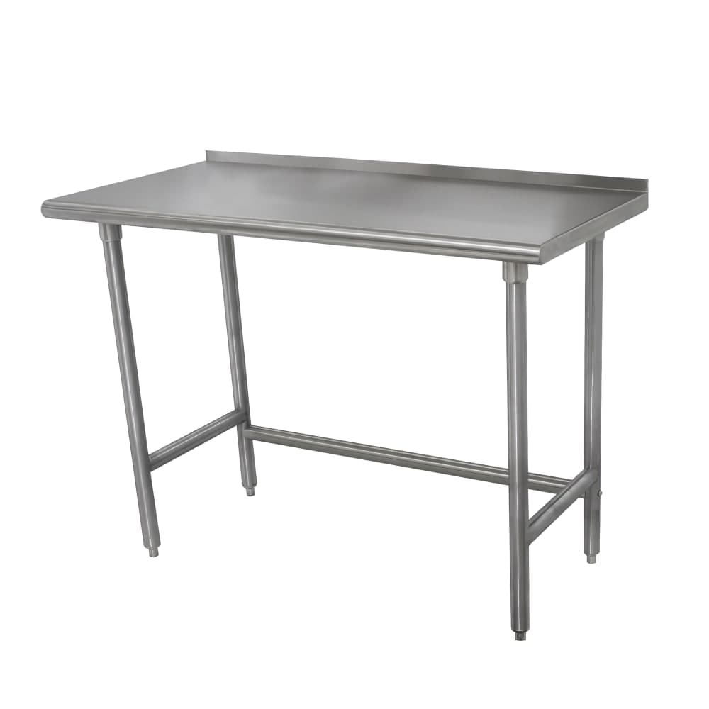 Advance Tabco TFLAG-365-X 60" 16 ga Work Table w/ 430 Series Stainless Top, 1 1/2" Backsplash