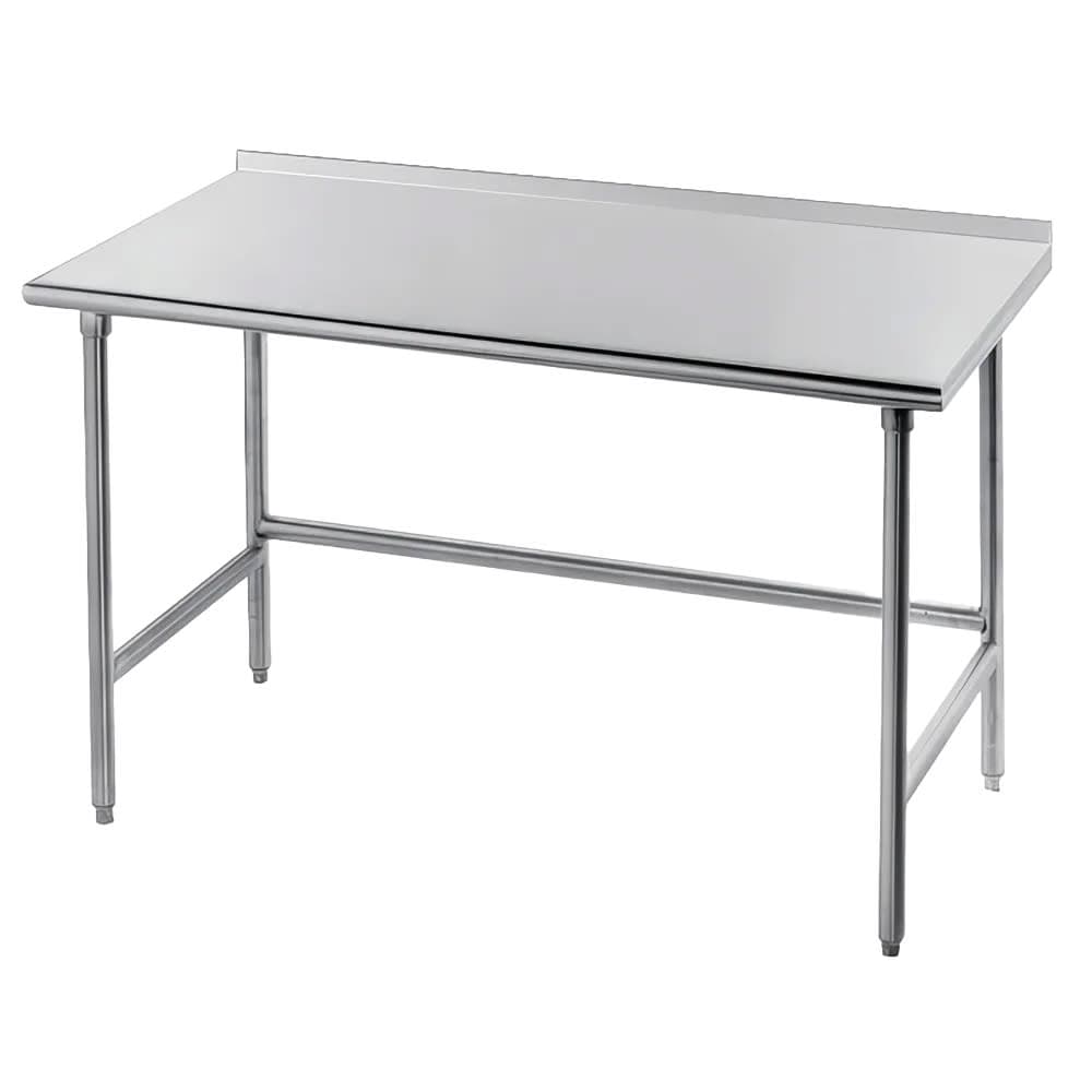 Advance Tabco TFLG-242 24" 14 ga Work Table w/ 304 Series Stainless Top, 1 1/2" Backsplash