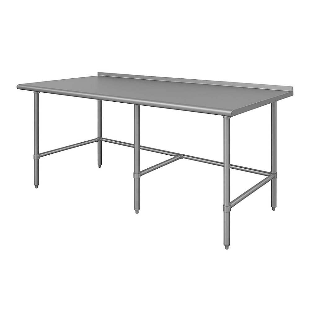 Advance Tabco TFSS-249 108" 14 ga Work Table w/ 304 Series Stainless Top, 1 1/2" Backsplash