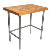 Advance Tabco TH2S-307 1 3/4" Maple Top Work Table w/ Open Base, 84"L x 30"D thumbnail 2