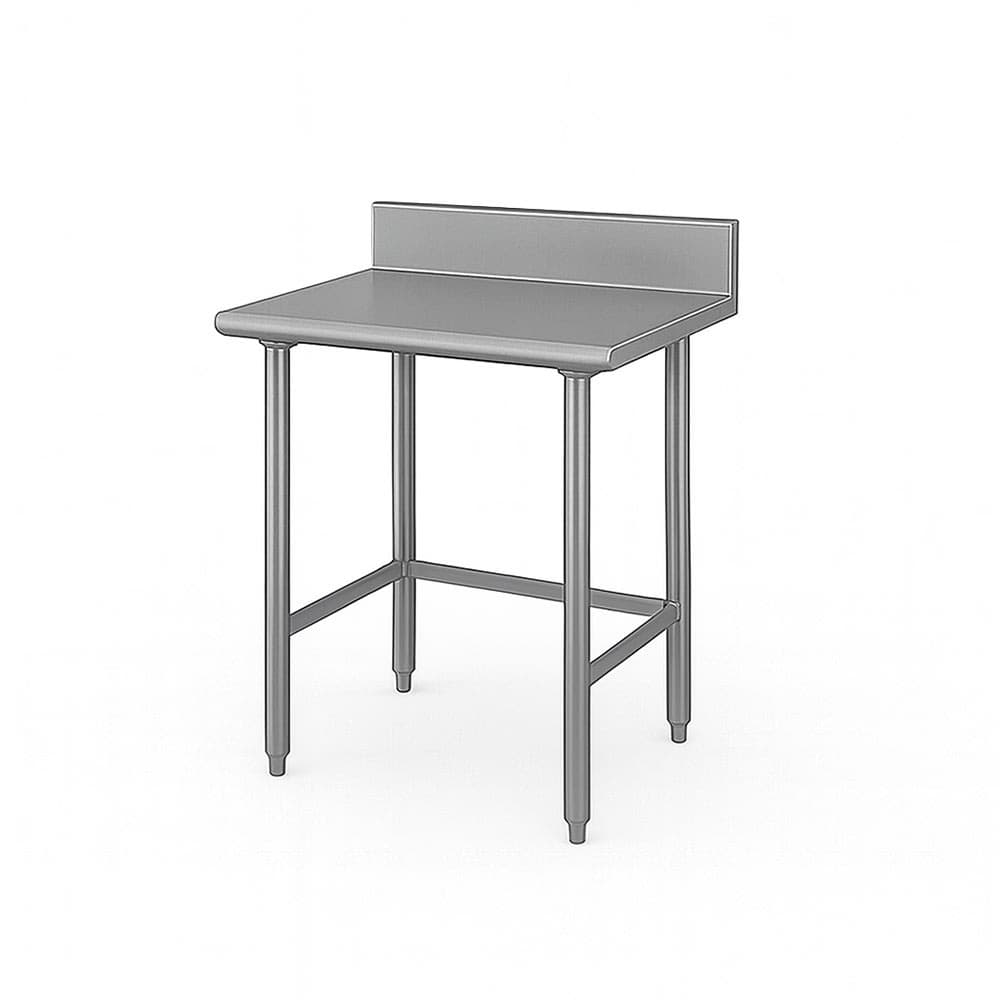 Advance Tabco TKLG-242 24" 14 ga Work Table w/ 304 Series Stainless Top, 5" Backsplash