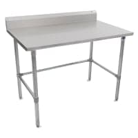 Advance Tabco TKMG-2410 120" 16 ga Work Table w/ 304 Series Stainless Top, 5" Backsplash thumbnail 2