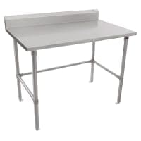Advance Tabco TKMS-248 96" 16 ga Work Table w/ 304 Series Stainless Top, 5" Backsplash thumbnail 2