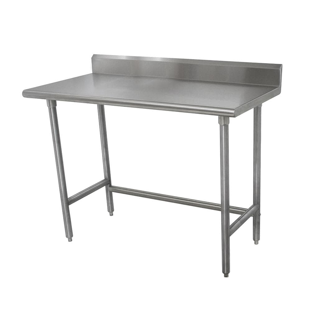 Advance Tabco TKMSLAG-245-X 60" 16 ga Work Table w/ 304 Series Stainless Top, 5" Backsplash