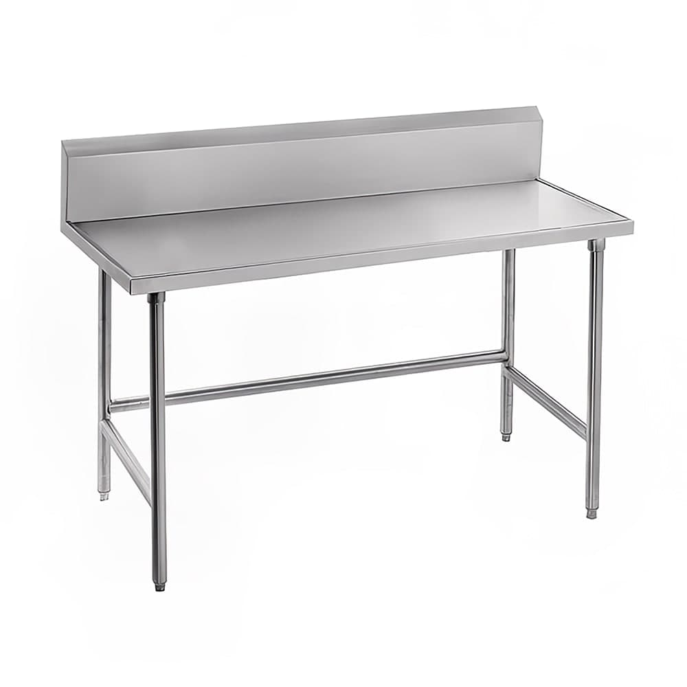 Advance Tabco TKSS-302 24" 14 ga Work Table w/ 304 Series Stainless Top, 5" Backsplash