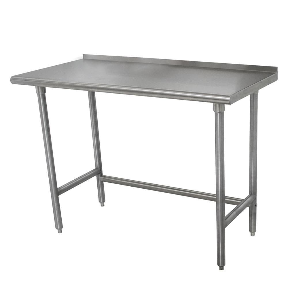 Advance Tabco TSFLAG-242-X 24" 16 ga Work Table w/ 430 Series Stainless Top, 1 1/2" Backsplash