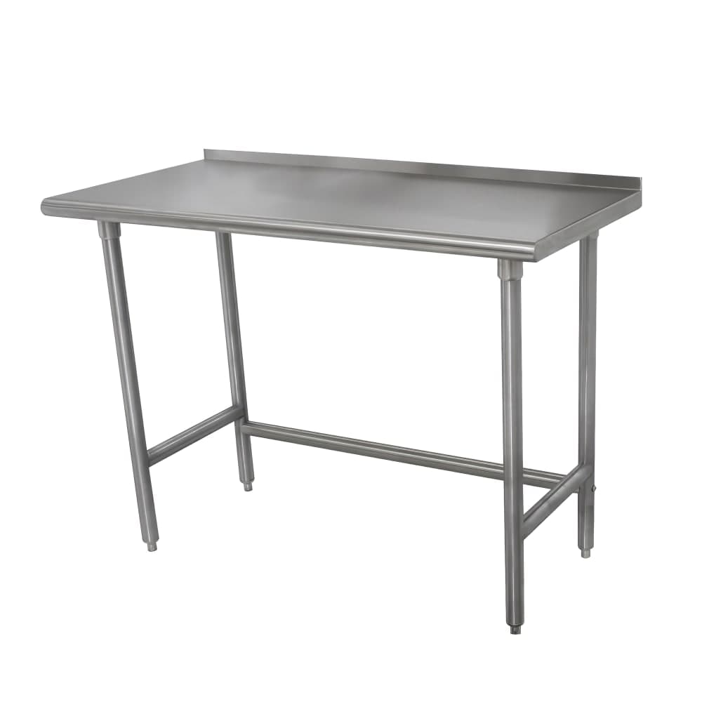 Advance Tabco TSFLAG-364-X 48" 16 ga Work Table w/ 430 Series Stainless Top, 1 1/2" Backsplash