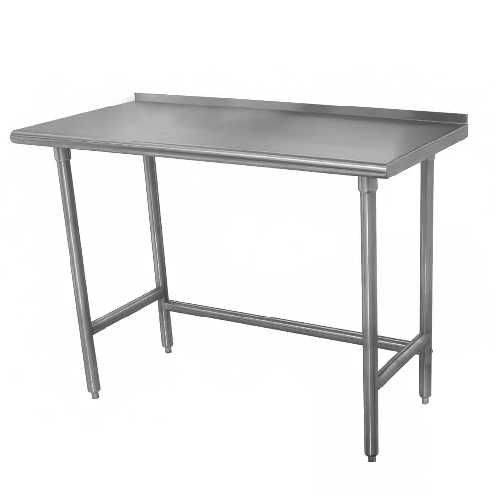 Advance Tabco TSFLAG-365-X 60" 16 ga Work Table w/ 430 Series Stainless Top, 1 1/2" Backsplash
