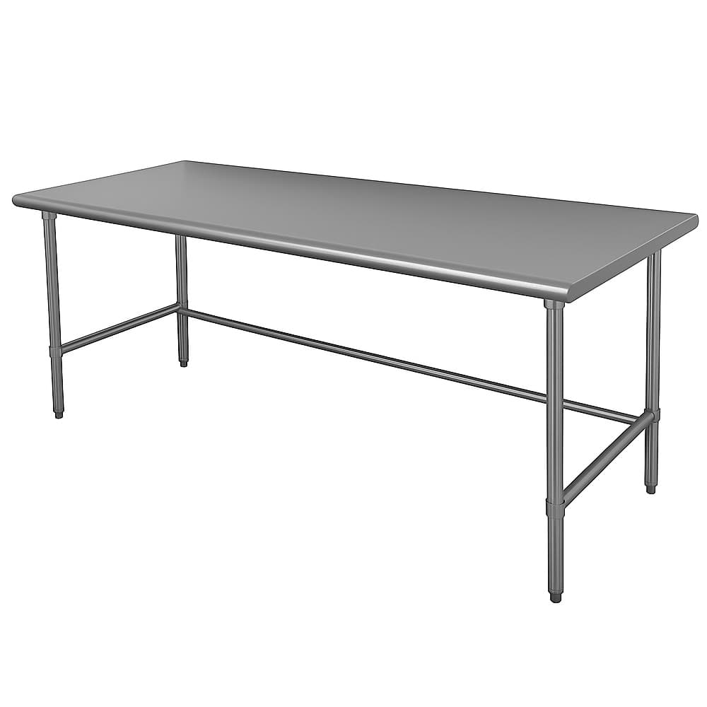 Advance Tabco TSLAG-247-X 84" 16 ga Work Table w/ 430 Series Stainless Flat Top