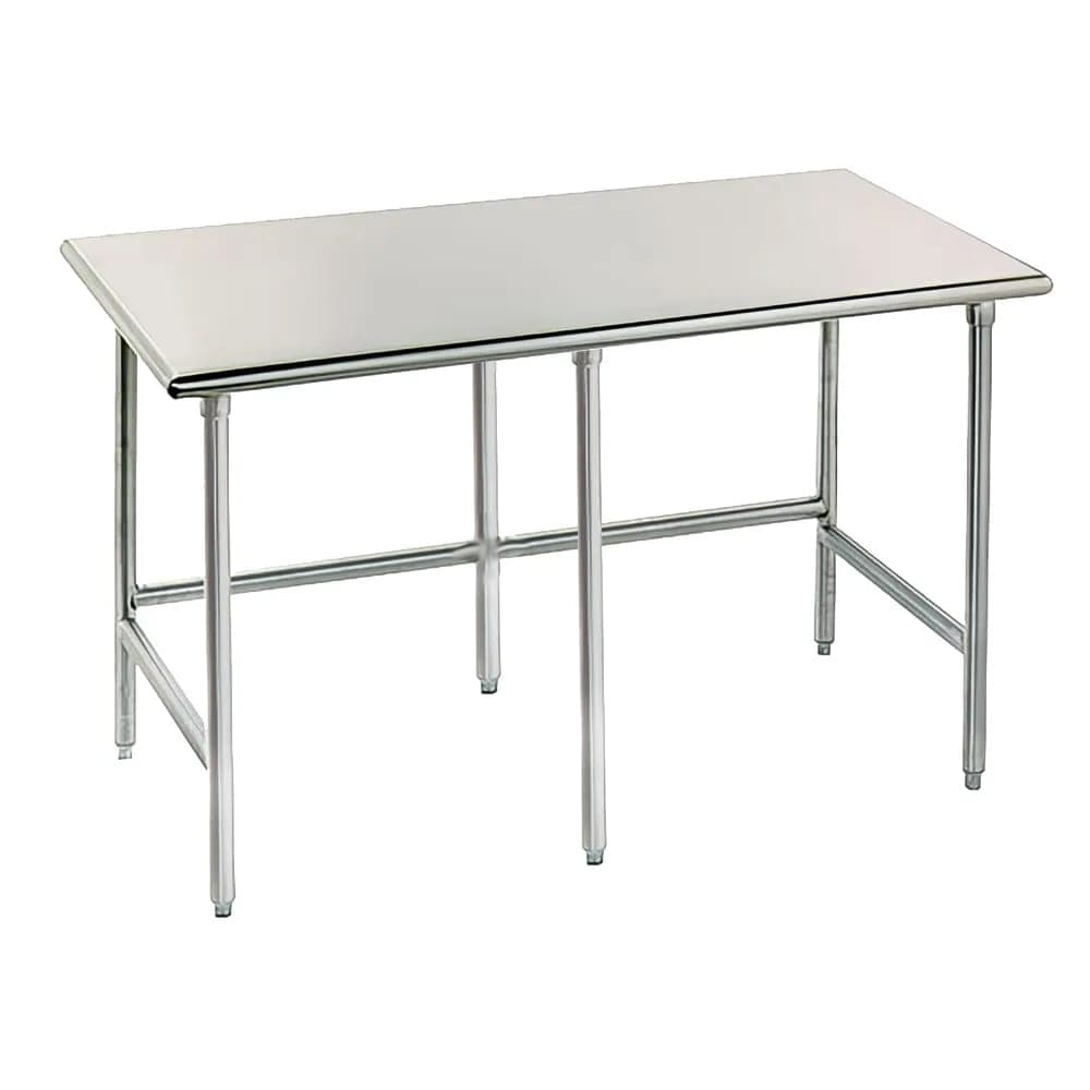 Advance Tabco TSS-2410 120" 14 ga Work Table w/ 304 Series Stainless Flat Top