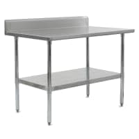 Advance Tabco TTK-306-X 72" 18 ga Work Table w/ Undershelf & 430 Series Stainless Top, 5" Backsplash thumbnail 2