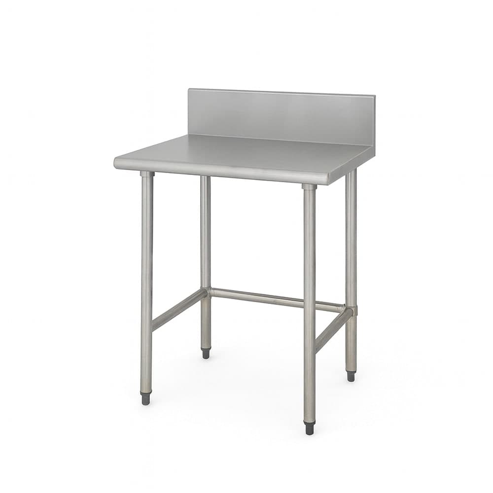 Advance Tabco TVKS-242 24" 14 ga Work Table w/ 304 Series Stainless Top, 10" Backsplash