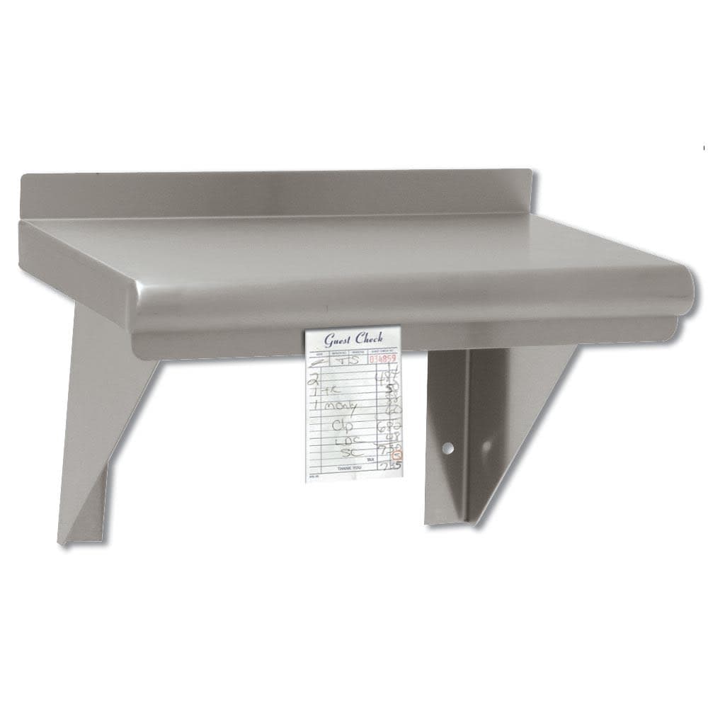 Advance Tabco WS-12-72CM Solid Wall Mounted Shelf, 72"W x 12"D, Stainless