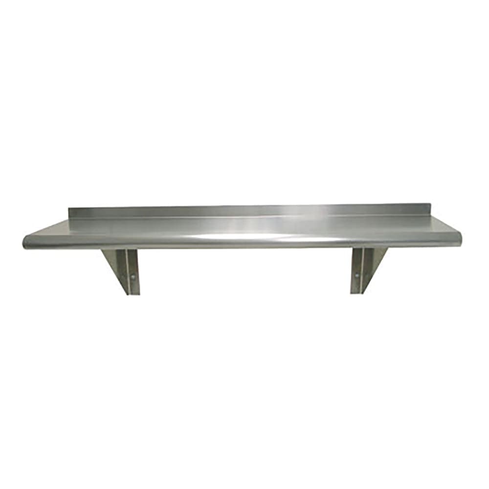 Advance Tabco WS-15-48 Solid Wall Mounted Shelf, 48"W x 15"D, Stainless