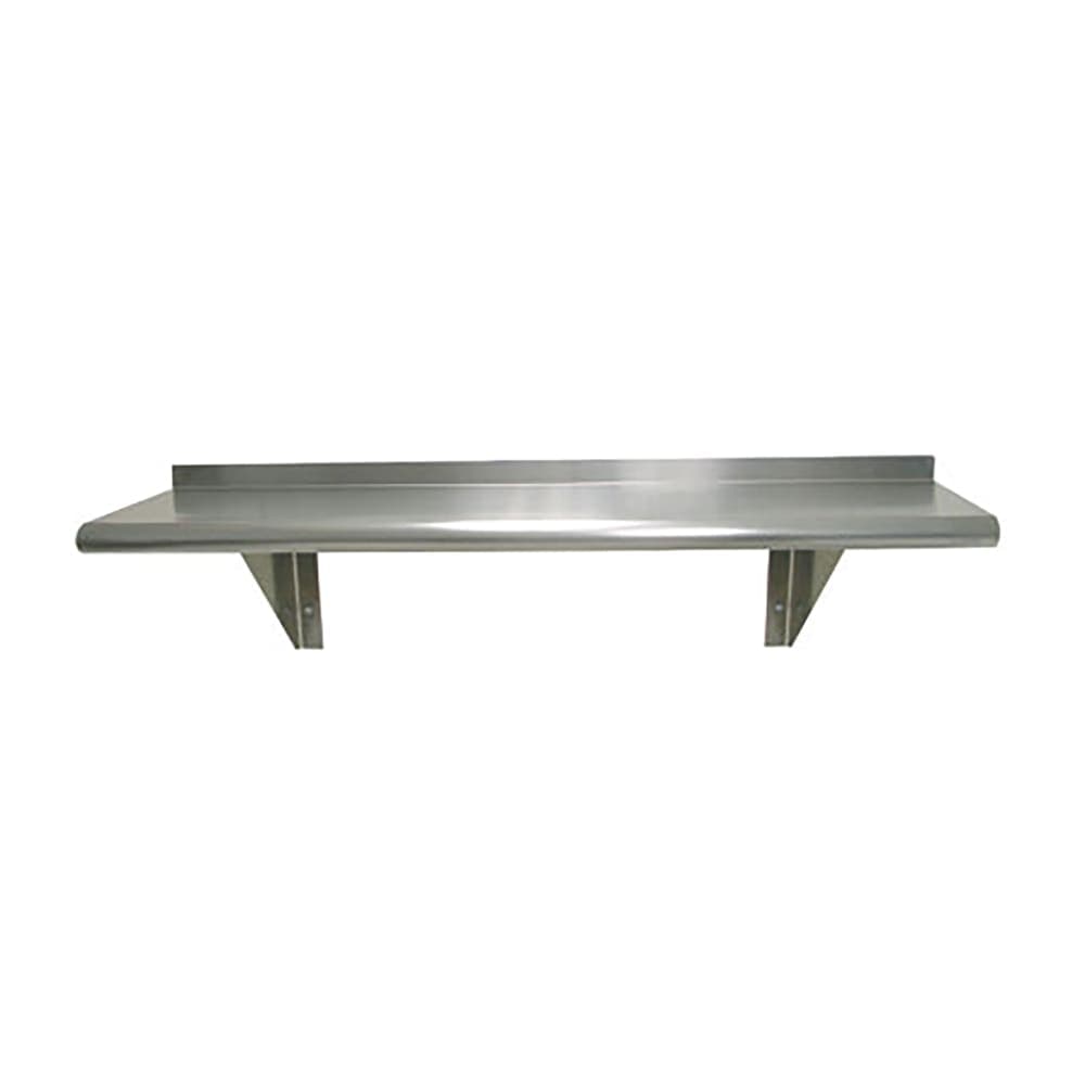 Advance Tabco WS-15-84 Solid Wall Mounted Shelf, 84"W x 15"D, Stainless