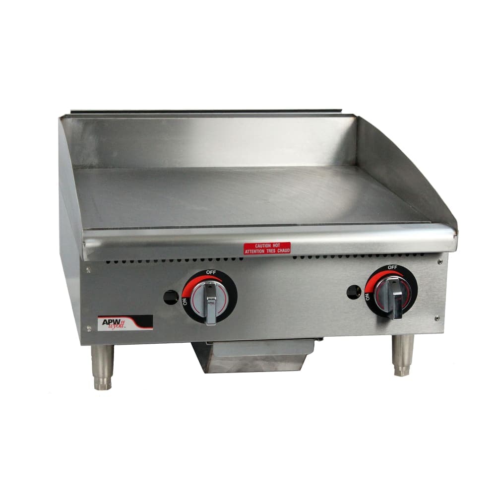 APW Wyott GGM-18S 18" Gas Griddle w/ Manual Controls - 3/4" Steel Plate, Natural Gas