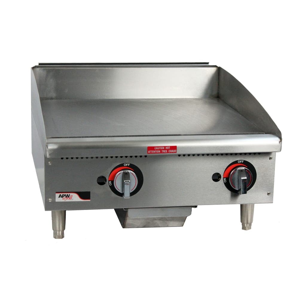 APW Wyott GGT-18S 18" Gas Griddle w/ Thermostatic Controls - 3/4" Steel Plate, Natural Gas