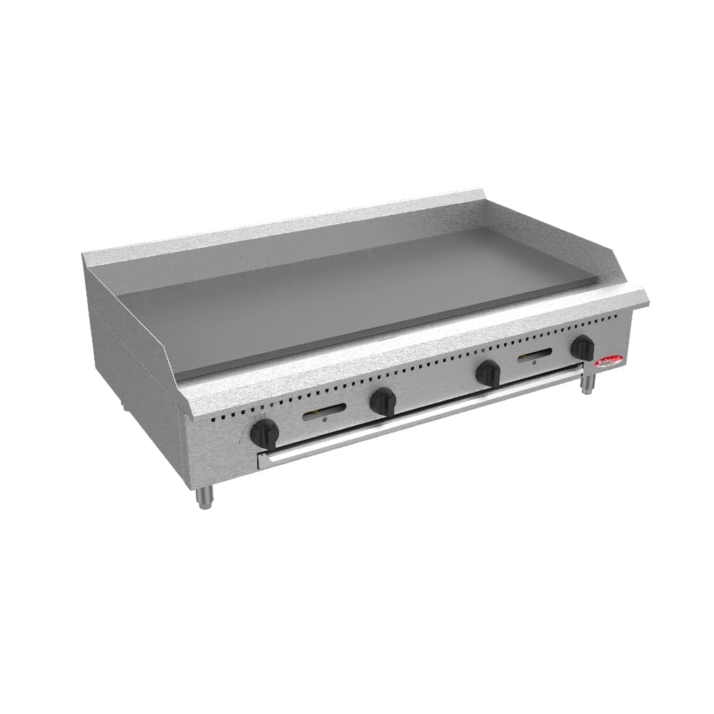 Bakemax BACG48-4 48" Gas Griddle w/ Manual Controls - 3/4" Steel Plate, Convertible