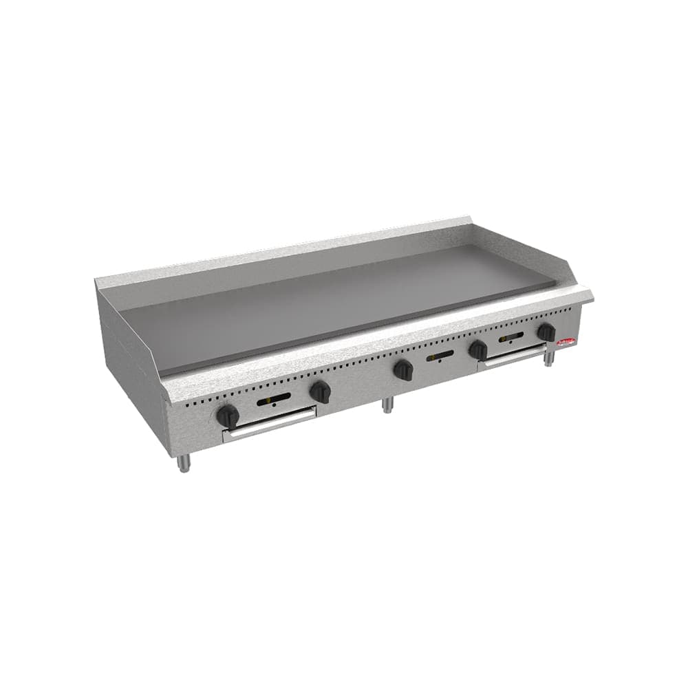 Bakemax BACG60-5 60" Gas Griddle w/ Manual Controls - 3/4" Steel Plate, Convertible