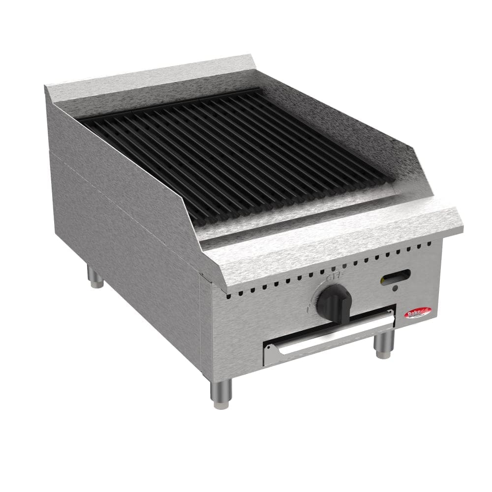 Bakemax BACGG18 18" Gas Charbroiler w/ Cast Iron Grates, Convertible