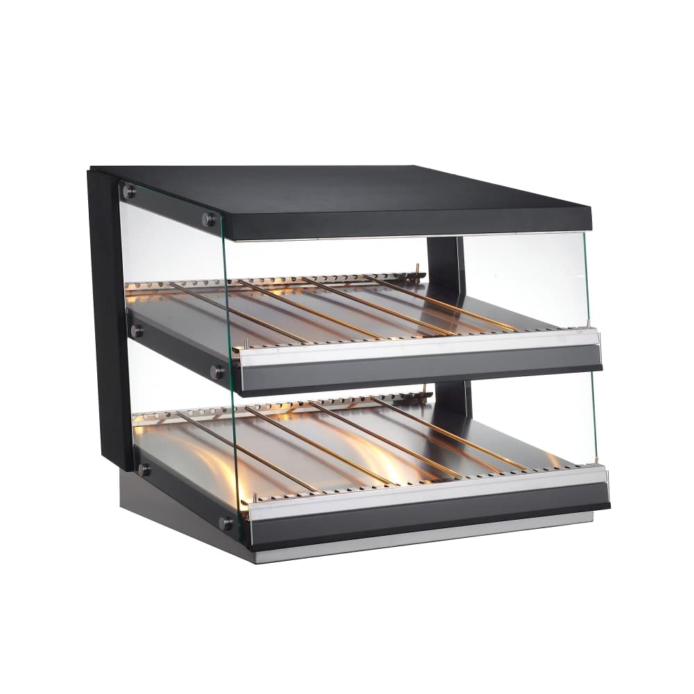Bakemax BMHGG01 31 1/2" Self Service Countertop Heated Display Case - (2) Shelves, 120v