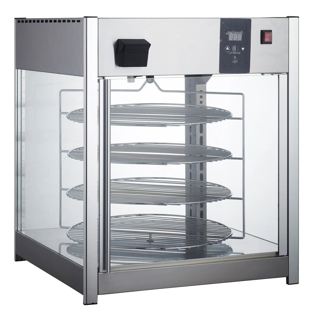 Bakemax BMPW418 25 1/2" Rotating Heated Pizza Merchandiser w/ (4) Levels, 120v