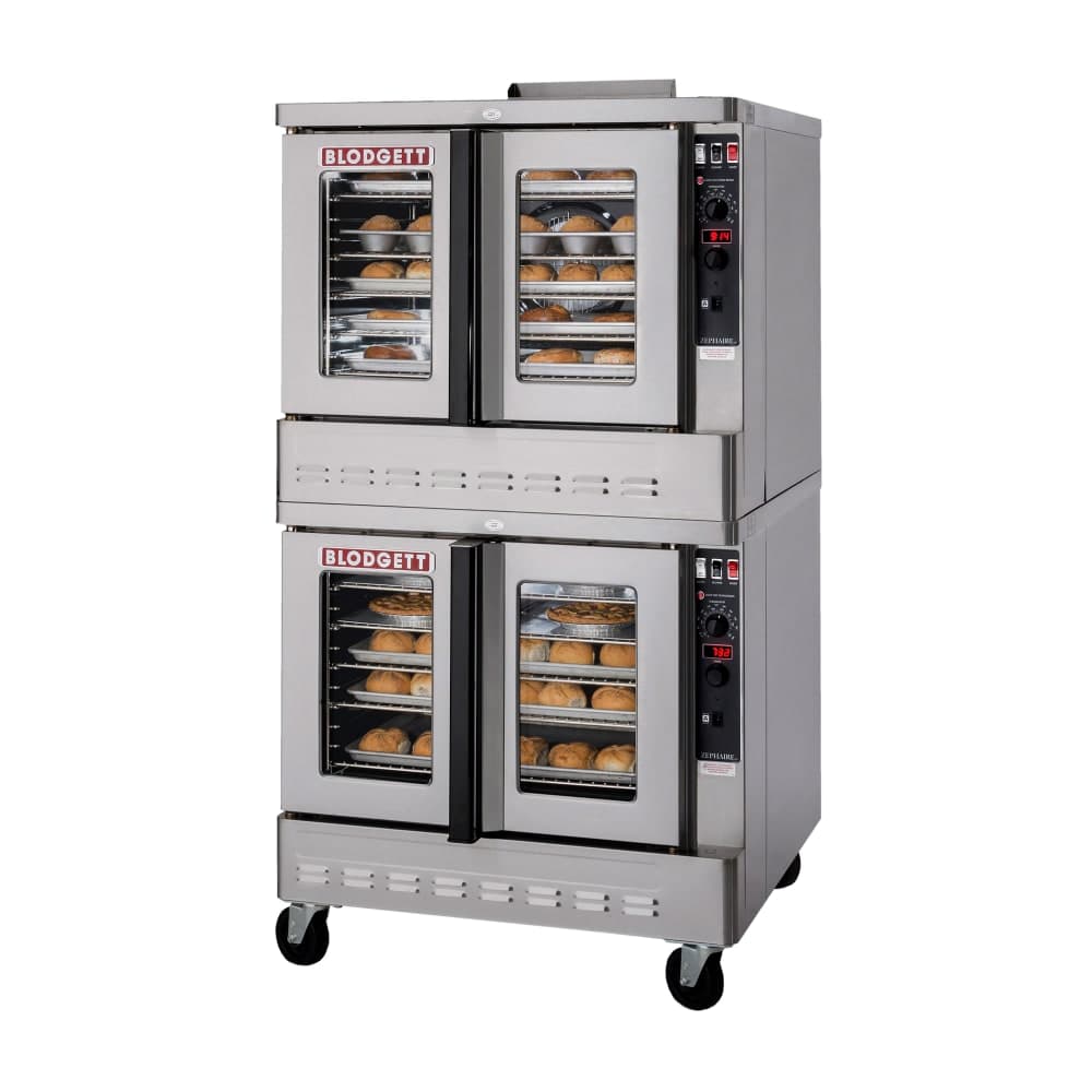 Blodgett ZEPH-200-G DBL Zephaire Bakery Depth Double Full Size Natural Gas Convection Oven - 120,000 BTU