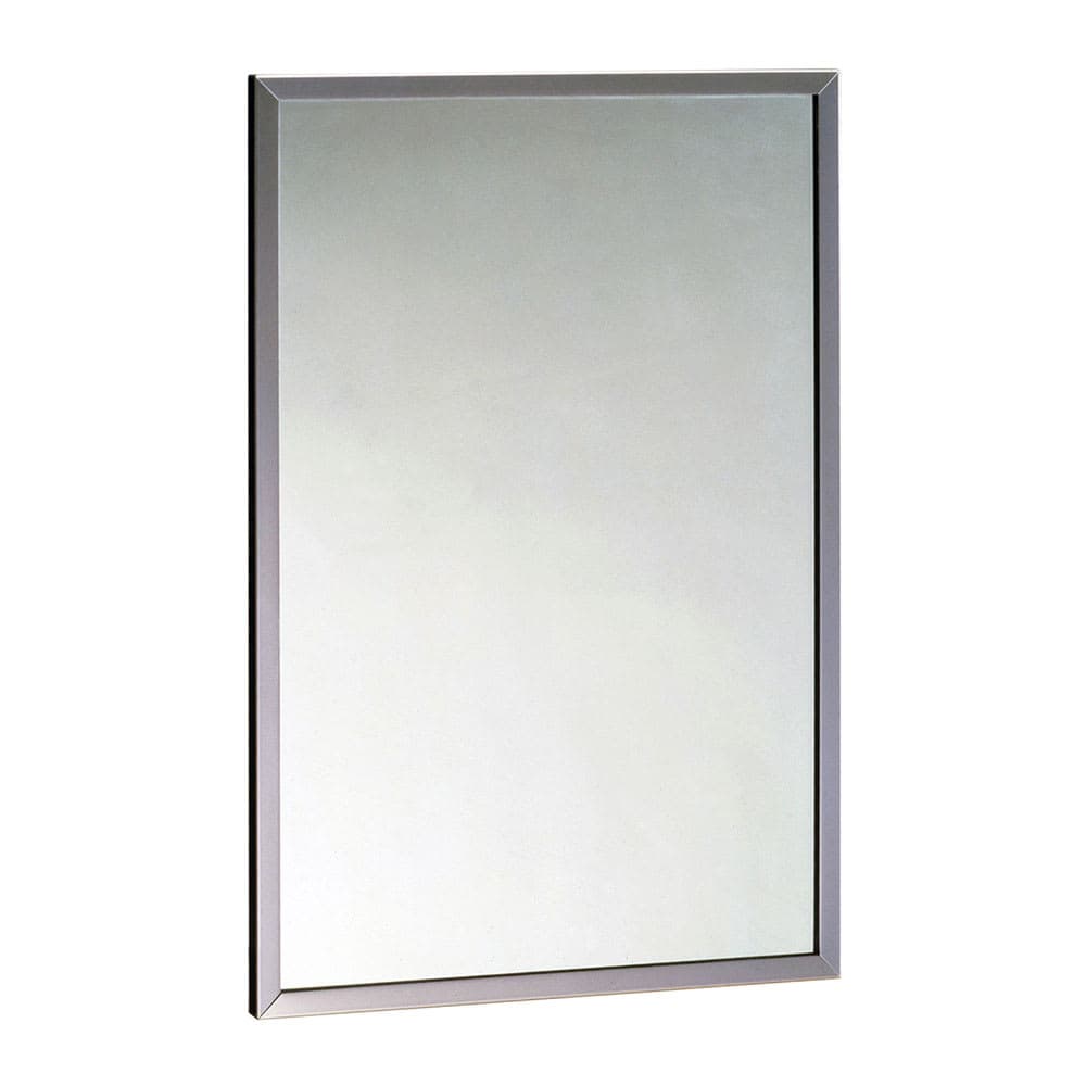Bobrick B-165 2430 Channel-Frame Mirror, 24" X 30", 430 Stainless