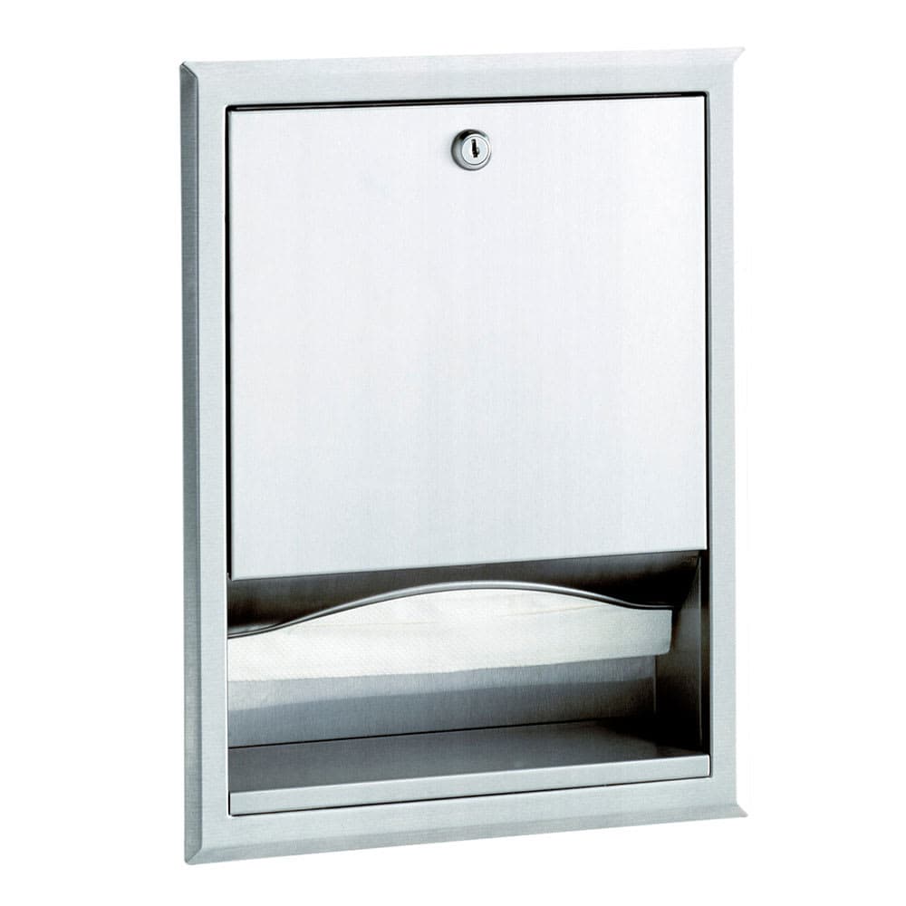 Bobrick B359 Recessed Paper Towel Dispenser w/ 350 C Fold Capacity, Stainless