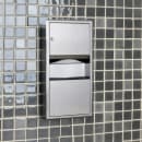 Bobrick B-369 2 gallon Recessed Bathroom Trash Can w/ Paper Towel Dispenser, Stainless thumbnail 2