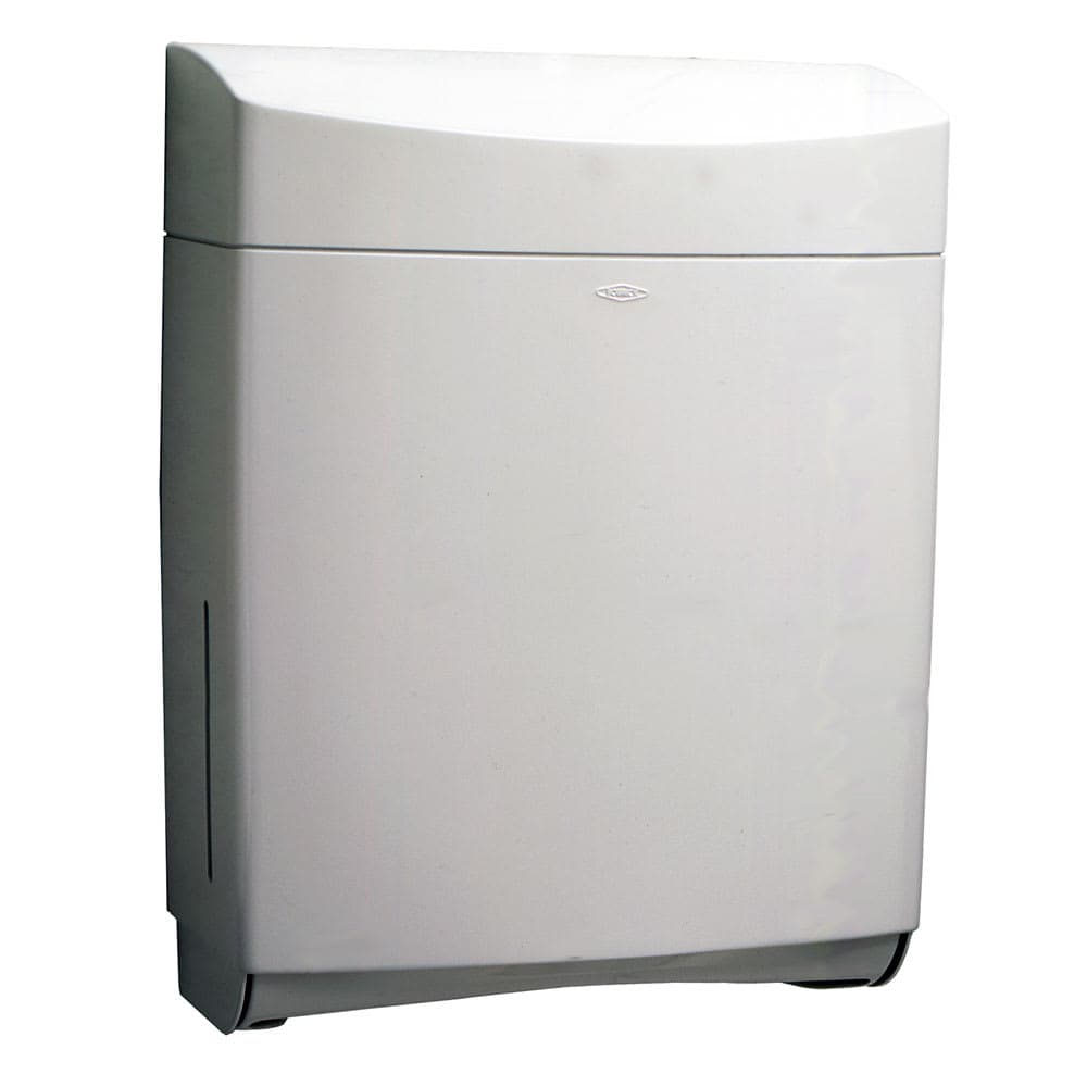 Bobrick B-5262 Surface Mount Paper Towel Dispenser w/ 400 C Fold Capacity - Plastic, Gray