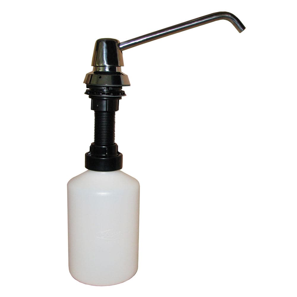Bobrick B82216 Counter Mounted Soap Dispenser, 6" Spout for Counters Up To 1" Thick
