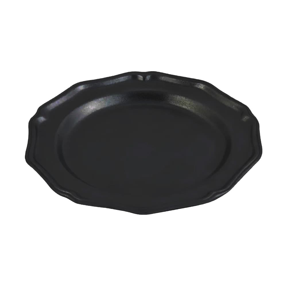 Bon Chef 1033BLK 9" Dessert Plate, Aluminum/Black